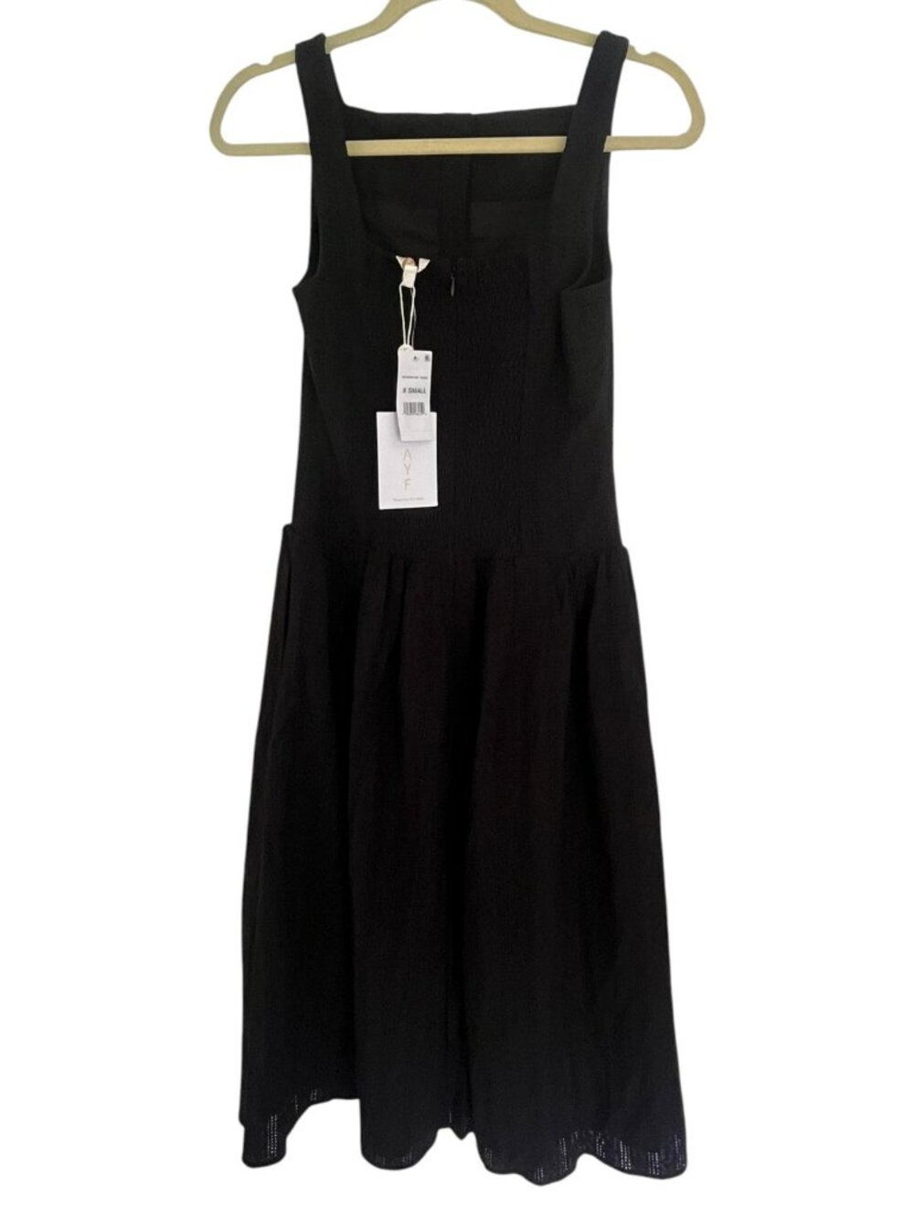 WAYF Eve Eyelet Midi Dress, Black, XS, NWT - Picture 4 of 4